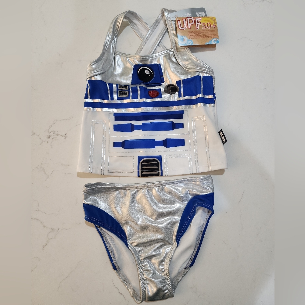 Girl's Disney Star Wars R2D2 - 2 pc swim suit - NWT